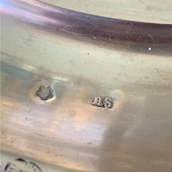 80% Late 1800s Austrian Sterling Silver Holder w a Crystal Butter Dome - Picture 8 of 9